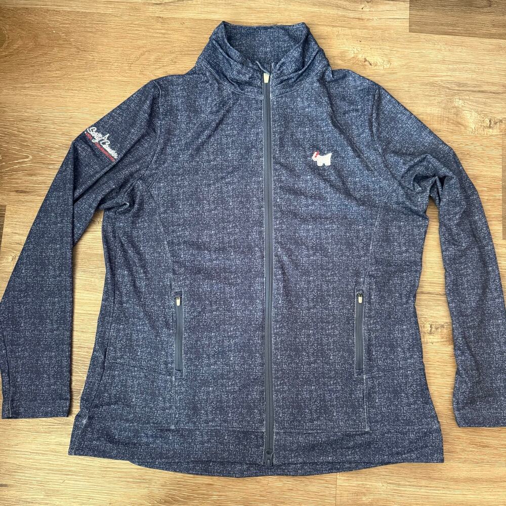 Peter Millar Scotty Cameron bulldog size XL blue full zip long sleeve